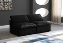 Plush Black Velvet Standard Cloud Modular Sofa - Town Of Bargains Furniture - NY