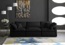 Plush Black Velvet Standard Cloud Modular Sofa - Town Of Bargains Furniture - NY