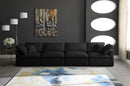 Plush Black Velvet Standard Cloud Modular Sofa - Town Of Bargains Furniture - NY