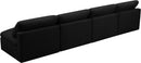 Plush Black Velvet Standard Cloud Modular Sofa - Town Of Bargains Furniture - NY