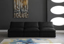 Plush Black Velvet Standard Cloud Modular Sofa - Town Of Bargains Furniture - NY