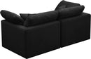 Plush Black Velvet Standard Cloud Modular Sofa - Town Of Bargains Furniture - NY