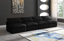 Plush Black Velvet Standard Cloud Modular Sofa - Town Of Bargains Furniture - NY