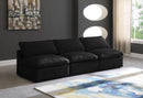 Plush Black Velvet Standard Cloud Modular Sofa - Town Of Bargains Furniture - NY
