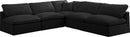 Plush Black Velvet Standard Cloud Modular Sectional - Town Of Bargains Furniture - NY