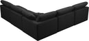 Plush Black Velvet Standard Cloud Modular Sectional - Town Of Bargains Furniture - NY