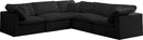 Plush Black Velvet Standard Cloud Modular Sectional - Town Of Bargains Furniture - NY