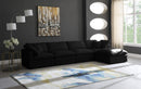 Plush Black Velvet Standard Cloud Modular Sectional - Town Of Bargains Furniture - NY