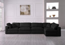 Plush Black Velvet Standard Cloud Modular Sectional - Town Of Bargains Furniture - NY