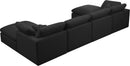 Plush Black Velvet Standard Cloud Modular Sectional - Town Of Bargains Furniture - NY