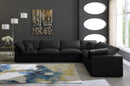 Plush Black Velvet Standard Cloud Modular Sectional - Town Of Bargains Furniture - NY