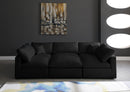 Plush Black Velvet Standard Cloud Modular Sectional - Town Of Bargains Furniture - NY