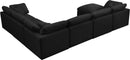 Plush Black Velvet Standard Cloud Modular Sectional - Town Of Bargains Furniture - NY
