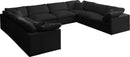Plush Black Velvet Standard Cloud Modular Sectional - Town Of Bargains Furniture - NY