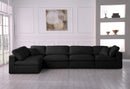 Plush Black Velvet Standard Cloud Modular Sectional - Town Of Bargains Furniture - NY