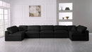 Plush Black Velvet Standard Cloud Modular Sectional - Town Of Bargains Furniture - NY