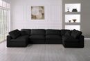 Plush Black Velvet Standard Cloud Modular Sectional - Town Of Bargains Furniture - NY