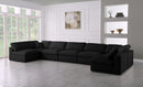 Plush Black Velvet Standard Cloud Modular Sectional - Town Of Bargains Furniture - NY