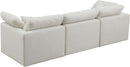 Plush Cream Velvet Standard Cloud Modular Sofa - Town Of Bargains Furniture - NY