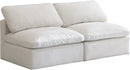 Plush Cream Velvet Standard Cloud Modular Sofa - Town Of Bargains Furniture - NY