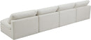 Plush Cream Velvet Standard Cloud Modular Sofa - Town Of Bargains Furniture - NY