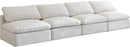 Plush Cream Velvet Standard Cloud Modular Sofa - Town Of Bargains Furniture - NY