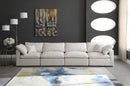 Plush Cream Velvet Standard Cloud Modular Sofa - Town Of Bargains Furniture - NY