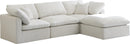 Plush Cream Velvet Standard Cloud Modular Sectional - Town Of Bargains Furniture - NY