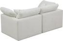 Plush Cream Velvet Standard Cloud Modular Sofa - Town Of Bargains Furniture - NY