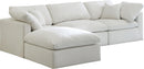 Plush Cream Velvet Standard Cloud Modular Sectional - Town Of Bargains Furniture - NY