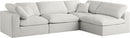 Plush Cream Velvet Standard Cloud Modular Sectional - Town Of Bargains Furniture - NY