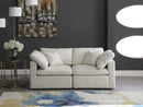 Plush Cream Velvet Standard Cloud Modular Sofa - Town Of Bargains Furniture - NY