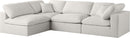 Plush Cream Velvet Standard Cloud Modular Sectional - Town Of Bargains Furniture - NY