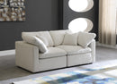 Plush Cream Velvet Standard Cloud Modular Sofa - Town Of Bargains Furniture - NY