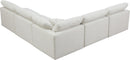 Plush Cream Velvet Standard Cloud Modular Sectional - Town Of Bargains Furniture - NY