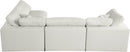 Plush Cream Velvet Standard Cloud Modular Sectional - Town Of Bargains Furniture - NY