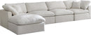 Plush Cream Velvet Standard Cloud Modular Sectional - Town Of Bargains Furniture - NY