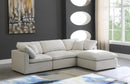 Plush Cream Velvet Standard Cloud Modular Sectional - Town Of Bargains Furniture - NY