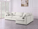 Plush Cream Velvet Standard Cloud Modular Sectional - Town Of Bargains Furniture - NY