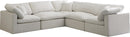 Plush Cream Velvet Standard Cloud Modular Sectional - Town Of Bargains Furniture - NY