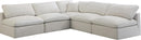 Plush Cream Velvet Standard Cloud Modular Sectional - Town Of Bargains Furniture - NY