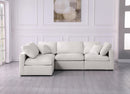 Plush Cream Velvet Standard Cloud Modular Sectional - Town Of Bargains Furniture - NY
