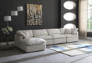 Plush Cream Velvet Standard Cloud Modular Sectional - Town Of Bargains Furniture - NY