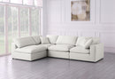 Plush Cream Velvet Standard Cloud Modular Sectional - Town Of Bargains Furniture - NY