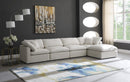 Plush Cream Velvet Standard Cloud Modular Sectional - Town Of Bargains Furniture - NY