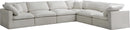 Plush Cream Velvet Standard Cloud Modular Sectional - Town Of Bargains Furniture - NY