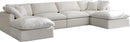 Plush Cream Velvet Standard Cloud Modular Sectional - Town Of Bargains Furniture - NY