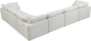Plush Cream Velvet Standard Cloud Modular Sectional - Town Of Bargains Furniture - NY