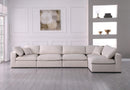 Plush Cream Velvet Standard Cloud Modular Sectional - Town Of Bargains Furniture - NY