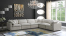 Plush Cream Velvet Standard Cloud Modular Sectional - Town Of Bargains Furniture - NY